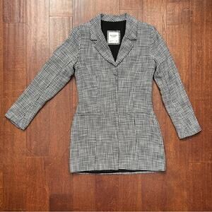 Abercrombie and Fitch Women’s Houndstooth Tweed Blazer Dress, Size Small